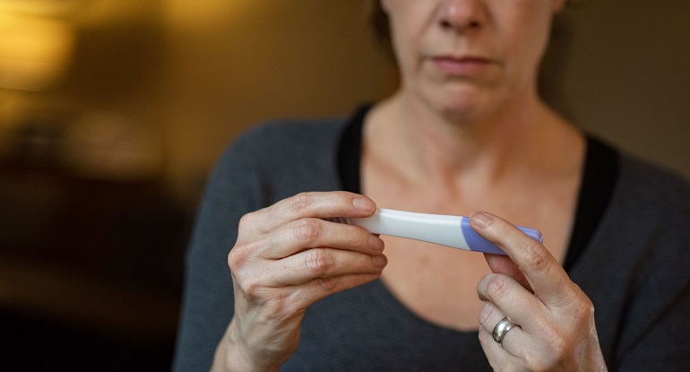 Женщина в менопаузе и тест на беременность