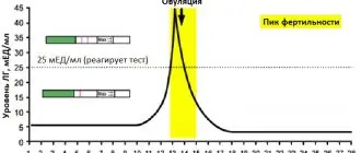 График всплеска ЛГ