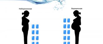 Сравнение количества необходимой воды для беременной и небеременной женщины